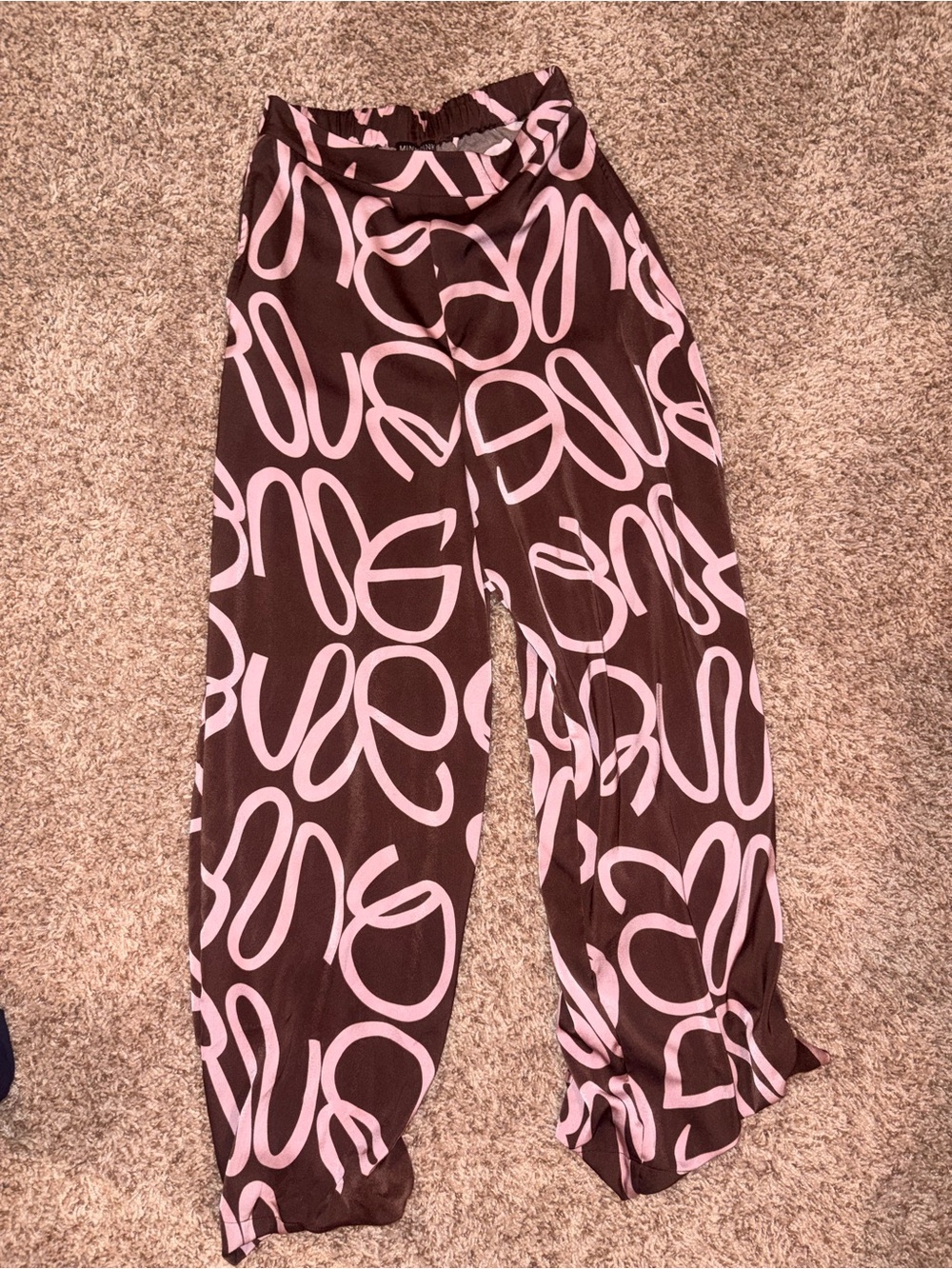 Minkpink brown and pink pants XS